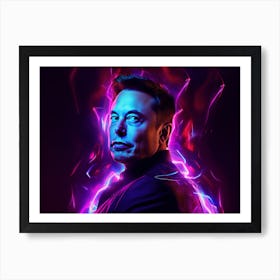 Elon Musk - Electric Vibes Art Print