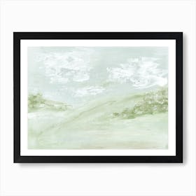 Daydreaming 4 - Abstract Trees Hills Day Landscape Painting Art Print