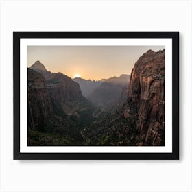 Sun Kissed Canyon Zion Art Print