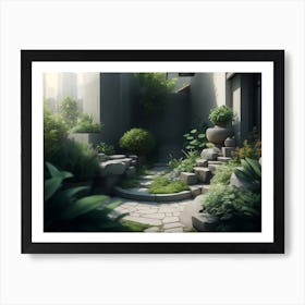 Tiny Garden Amidst The Concrete Jungle Art Print