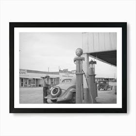 The Gasoline Pumps At Pie Town, New Mexico By Russell Lee Art Print