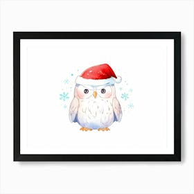 Christmas Owl 8 Art Print