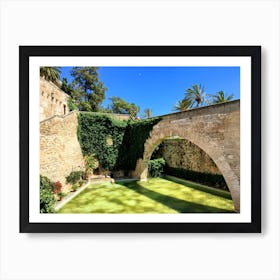 Pool In A Courtyard in Ibiza (Spain Series) Art Print