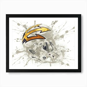 Arizona State Sun Devils NCAA Helmet Poster Art Print