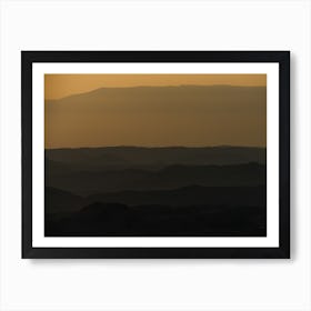 Sunrise over Ramon crater #3 Art Print