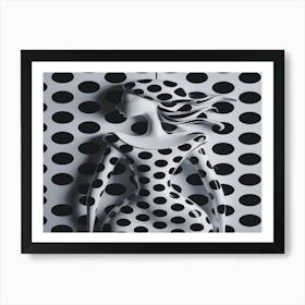 Polka Dot Woman 1 Art Print