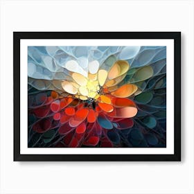 3D Abstract Flower Art Print