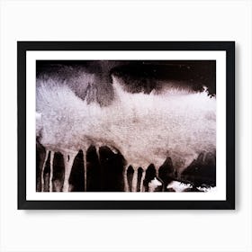 Abstract watercolor black paint background. 15 Art Print