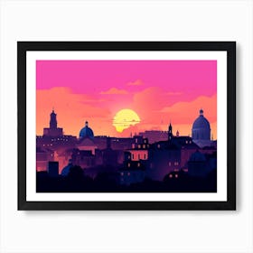 Rome Skyline Art Print