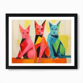 Three Cats 25 Art Print