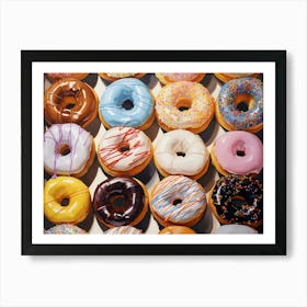 Donuts, Food, Colorful, Trendy, Preppy Aesthetic Art Print