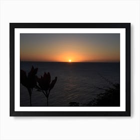 Sunset Over The Ocean 1 Art Print