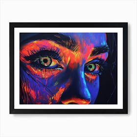 Blacklight Painting Female Art Print