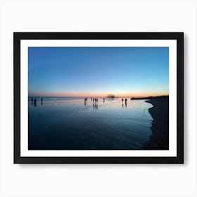 Sunset at West Pier Brighton Art Print