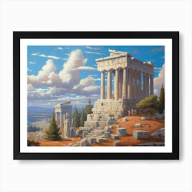 Parthenon temple in Athens 3 Art Print