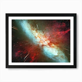 Nebula - space neon poster, synthwave poster Art Print