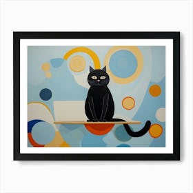 Cat On A Shelf 1 Art Print