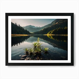 Sunrise At The Lake Art Print