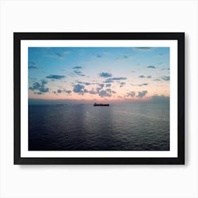 Sunset Over The Ocean 4 Art Print