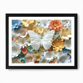 Paper Flower Wall Art 1 Art Print