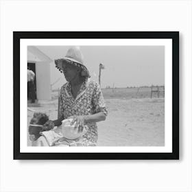 Southeast Missouri Farms, Mother Of Fsa (Farm Security Administration) Client With Knife And Cabbage Head By Art Print