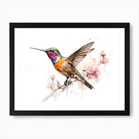 Kolibri Hummingbird - Water Color Painting 4 Art Print