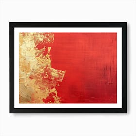 Gold And Red 7 Art Print