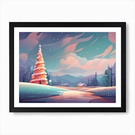 Christmas Landscape Art Print