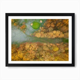 Aerial View Of A Golf Course Art Print