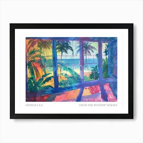 Honolulu From The Window Series Poster Painting 2 Art Print