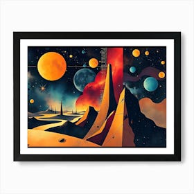 Space Landscape 1 Art Print