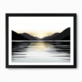 Sunset Over Lake 1 Art Print