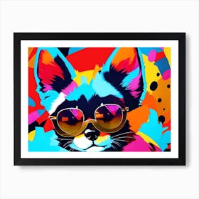 Fox In Sunglasses Art Print