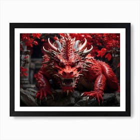Chinese Red Dragon Art Print