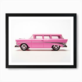 Toy Car 55 Chevy Nomad Pink Art Print