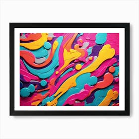 Colorful Paint Splashes 2 Art Print