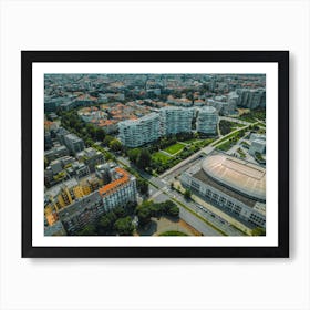 New CityLife district characterized by its cruise ship-style houses, ready to set sail in the heart of the city. Art Print