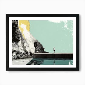 Man Standing On A Dock Art Print