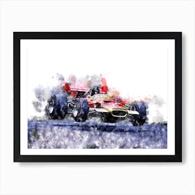 Graham Hill Formula 1 Jump Art Print