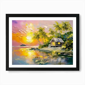Sunset At The Beach 1 Art Print