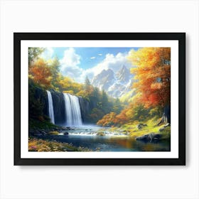 Beautiful 3d Nature and Landscape 1 Art Print