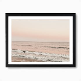 Pink Sunset Ocean Art Print