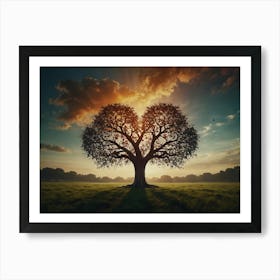 Heart Shape Tree Art Print