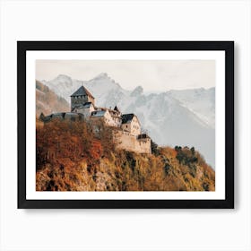 Autumn Castle Scenery Art Print
