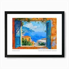 Positano From The Window Series Poster Painting 3 Art Print