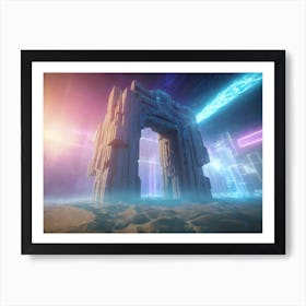 Futuristic Spaceship Art Print