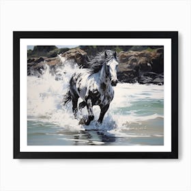 A Horse Oil Painting In El Nido Beaches, Philippines, Landscape 3 Art Print