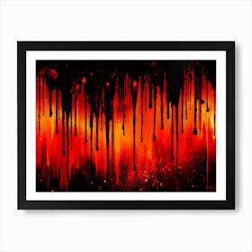 Dripping Blood Art Print