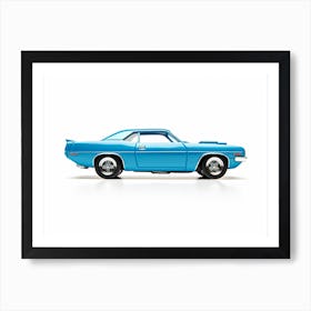 Toy Car 70 Plymouth Barracuda Blue Art Print