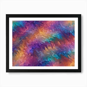 Abstract Image Featuring A Swirling, Colorful Pattern That Resembles A Cloud Of Smoke Or A Nebula In Space Art Print